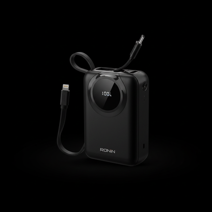 RONIN Zapster power bank on black background